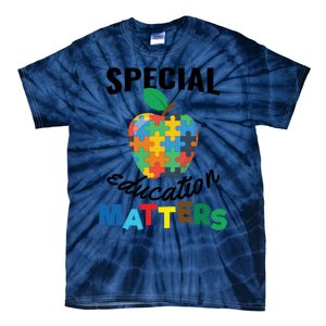 Special Education Matters Autism Awareness Gift Cute Gift Tie-Dye T-Shirt