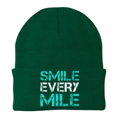 Smile Every Mile Funny Running Knit Cap Winter Beanie