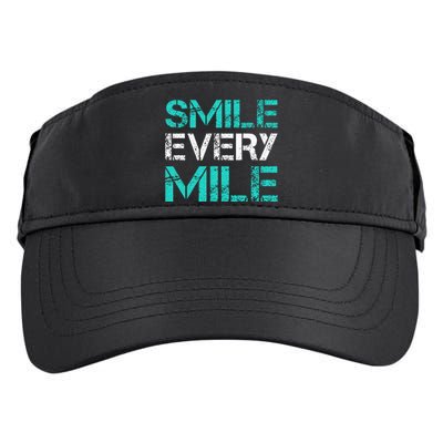 Smile Every Mile Funny Running Adult Drive Performance Visor