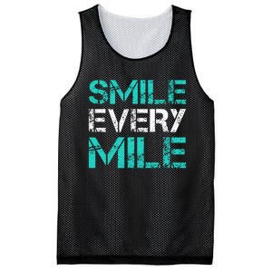 Smile Every Mile Funny Running Mesh Reversible Basketball Jersey Tank