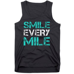 Smile Every Mile Funny Running Tank Top