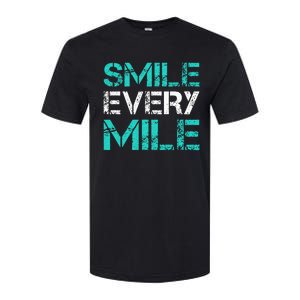 Smile Every Mile Funny Running Softstyle CVC T-Shirt