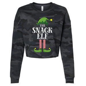 Snack Elf Matching Family Group Christmas Party Cropped Pullover Crew