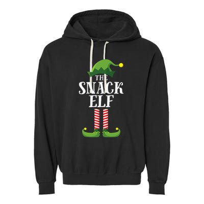 Snack Elf Matching Family Group Christmas Party Garment-Dyed Fleece Hoodie