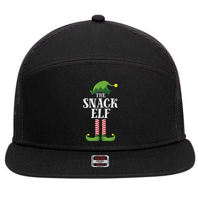 Snack Elf Matching Family Group Christmas Party 7 Panel Mesh Trucker Snapback Hat