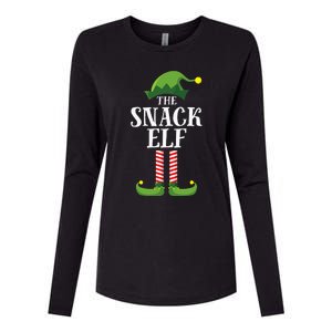 Snack Elf Matching Family Group Christmas Party Womens Cotton Relaxed Long Sleeve T-Shirt