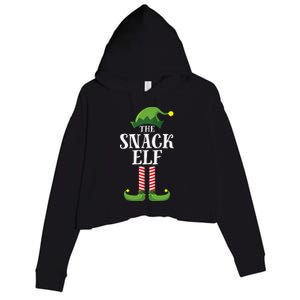 Snack Elf Matching Family Group Christmas Party Crop Fleece Hoodie