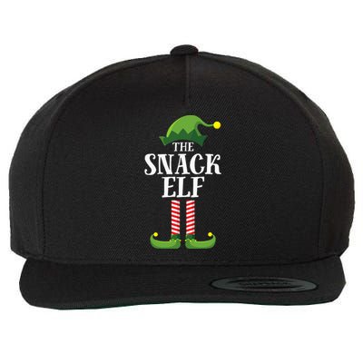 Snack Elf Matching Family Group Christmas Party Wool Snapback Cap