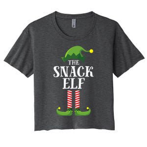 Snack Elf Matching Family Group Christmas Party Women's Crop Top Tee