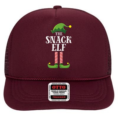 Snack Elf Matching Family Group Christmas Party High Crown Mesh Back Trucker Hat