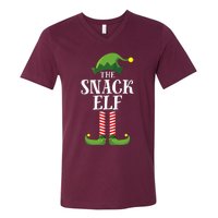 Snack Elf Matching Family Group Christmas Party V-Neck T-Shirt