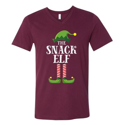 Snack Elf Matching Family Group Christmas Party V-Neck T-Shirt