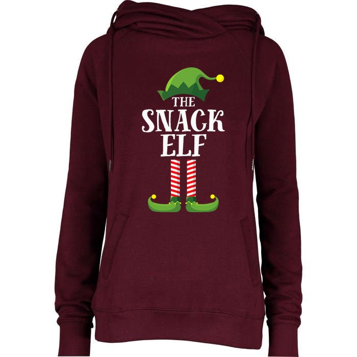 Snack Elf Matching Family Group Christmas Party Womens Funnel Neck Pullover Hood