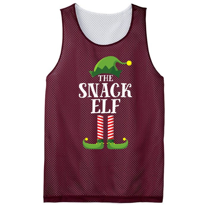 Snack Elf Matching Family Group Christmas Party Mesh Reversible Basketball Jersey Tank