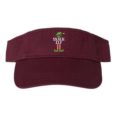 Snack Elf Matching Family Group Christmas Party Valucap Bio-Washed Visor