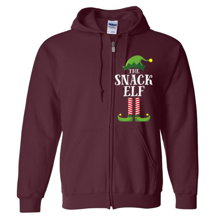 Snack Elf Matching Family Group Christmas Party Full Zip Hoodie