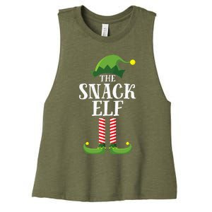 Snack Elf Matching Family Group Christmas Party Women's Racerback Cropped Tank