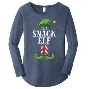 Snack Elf Matching Family Group Christmas Party Women's Perfect Tri Tunic Long Sleeve Shirt