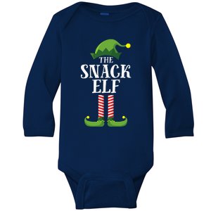 Snack Elf Matching Family Group Christmas Party Baby Long Sleeve Bodysuit