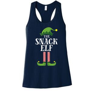 Snack Elf Matching Family Group Christmas Party Women's Racerback Tank