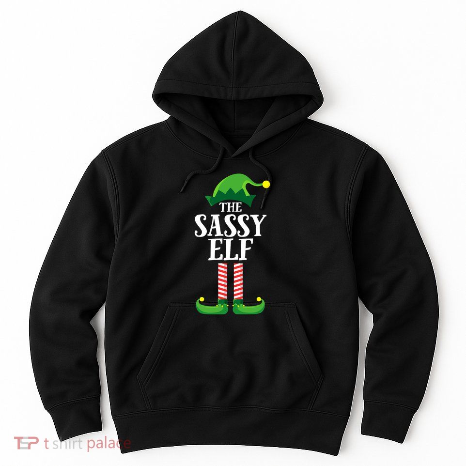 Sassy Elf Matching Family Group Christmas Party Hoodie