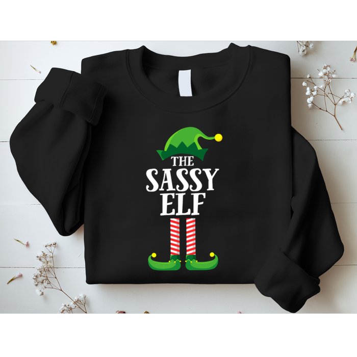 Sassy Elf Matching Family Group Christmas Party Sweatshirt