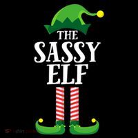 Sassy Elf Matching Family Group Christmas Party T-Shirt