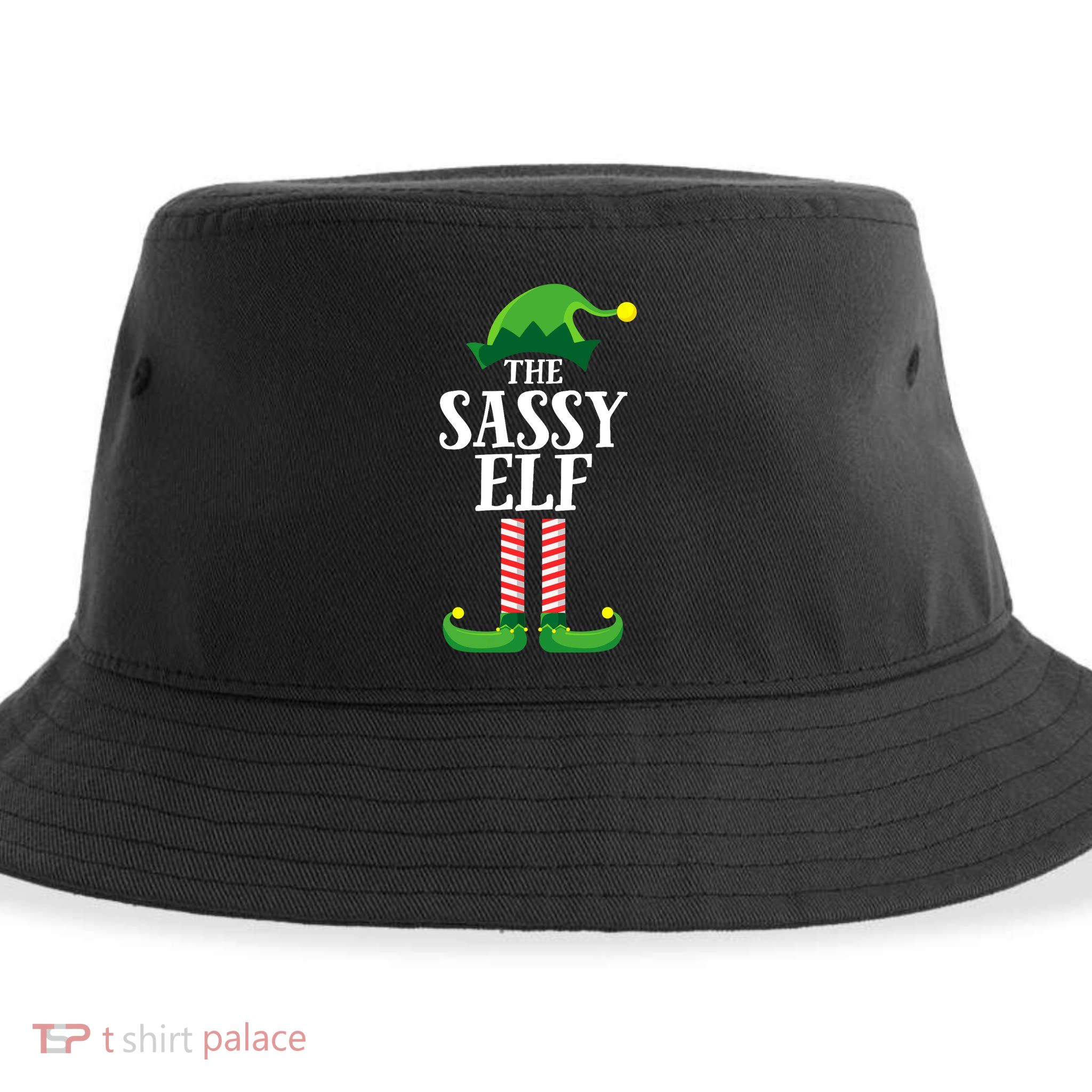 Sassy Elf Matching Family Group Christmas Party Sustainable Bucket Hat
