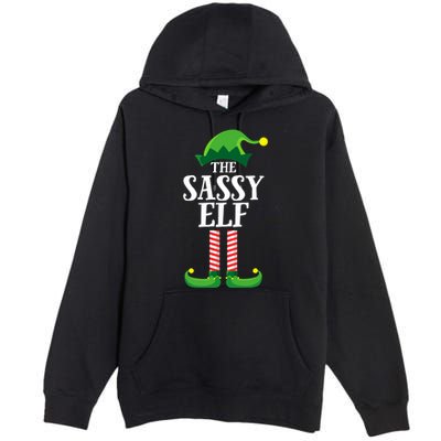 Sassy Elf Matching Family Group Christmas Party Premium Pullover Hoodie