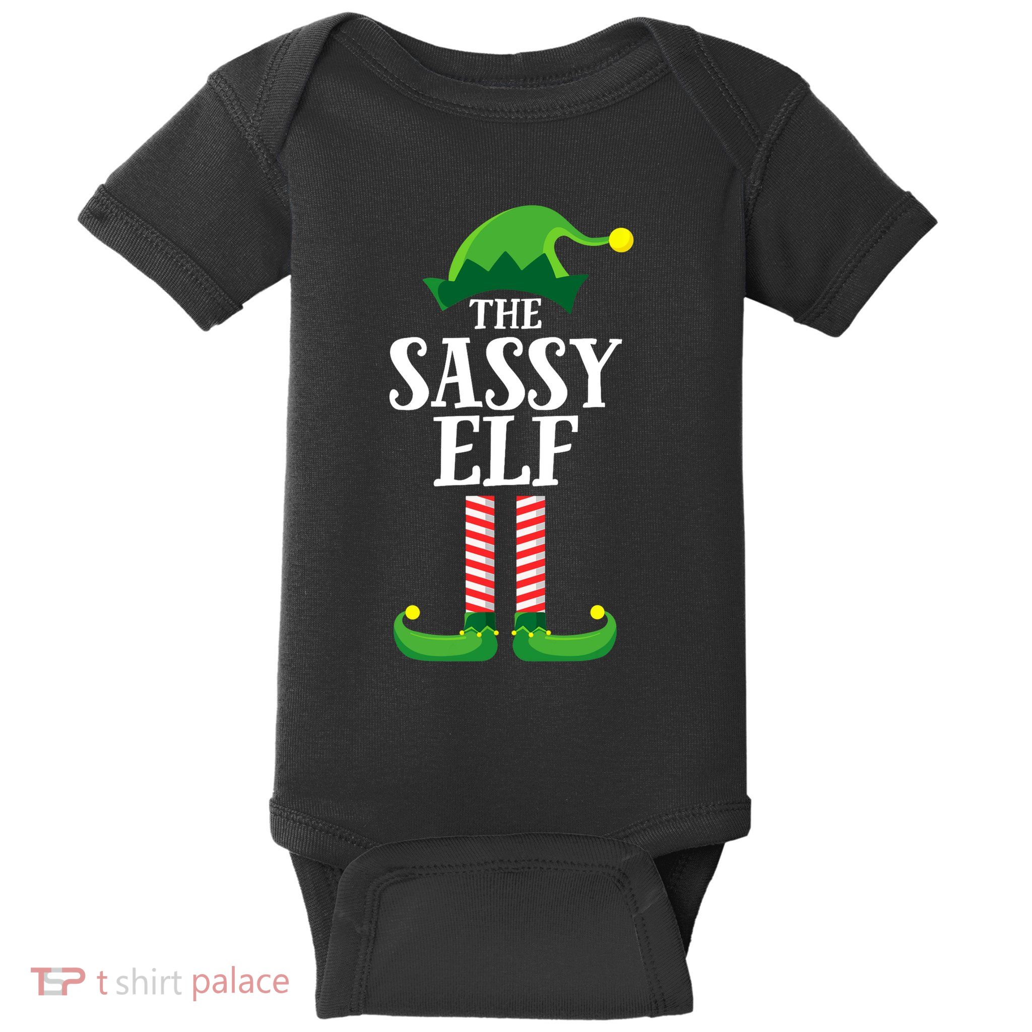 Sassy Elf Matching Family Group Christmas Party Baby Bodysuit