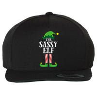 Sassy Elf Matching Family Group Christmas Party Wool Snapback Cap