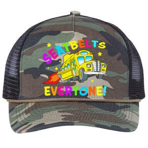 Seatbelts Everyone Magic School Bus Driver Halloween Costume Retro Rope Trucker Hat Cap