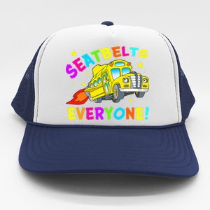 Seatbelts Everyone Magic School Bus Driver Halloween Costume Trucker Hat