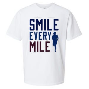 Smile Every Mile Jogging And Running Inspiration Sueded Cloud Jersey T-Shirt