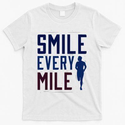 Smile Every Mile Jogging And Running Inspiration T-Shirt