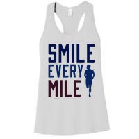 Smile Every Mile Jogging And Running Inspiration Women's Racerback Tank