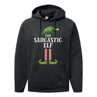 Sarcastic Elf Matching Family Group Christmas Party Performance Fleece Hoodie