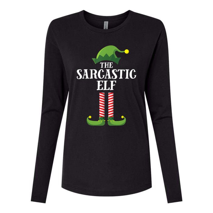 Sarcastic Elf Matching Family Group Christmas Party Womens Cotton Relaxed Long Sleeve T-Shirt