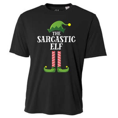 Sarcastic Elf Matching Family Group Christmas Party Cooling Performance Crew T-Shirt