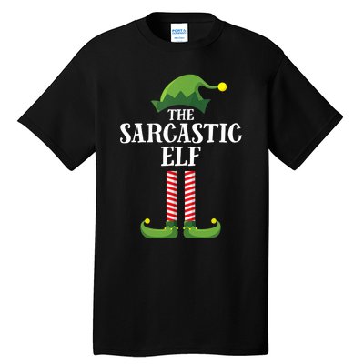 Sarcastic Elf Matching Family Group Christmas Party Tall T-Shirt