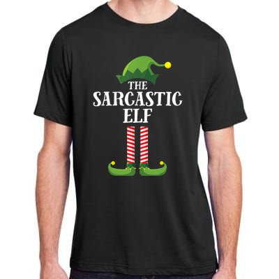 Sarcastic Elf Matching Family Group Christmas Party Adult ChromaSoft Performance T-Shirt