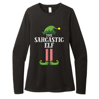 Sarcastic Elf Matching Family Group Christmas Party Womens CVC Long Sleeve Shirt