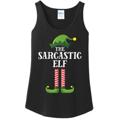 Sarcastic Elf Matching Family Group Christmas Party Ladies Essential Tank