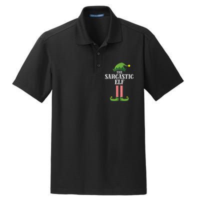 Sarcastic Elf Matching Family Group Christmas Party Dry Zone Grid Polo