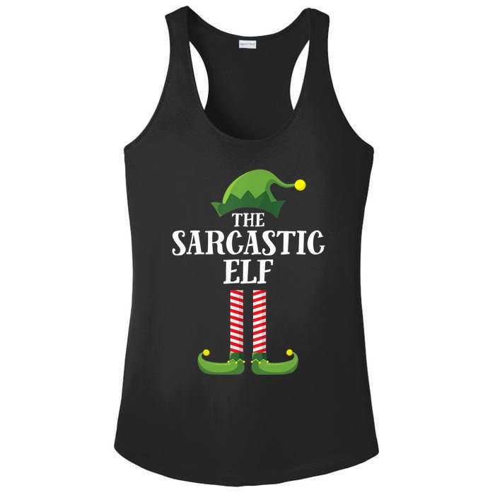 Sarcastic Elf Matching Family Group Christmas Party Ladies PosiCharge Competitor Racerback Tank