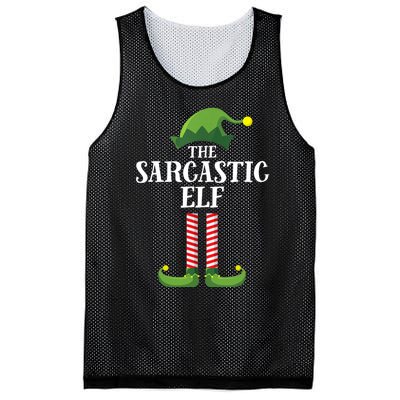 Sarcastic Elf Matching Family Group Christmas Party Mesh Reversible Basketball Jersey Tank