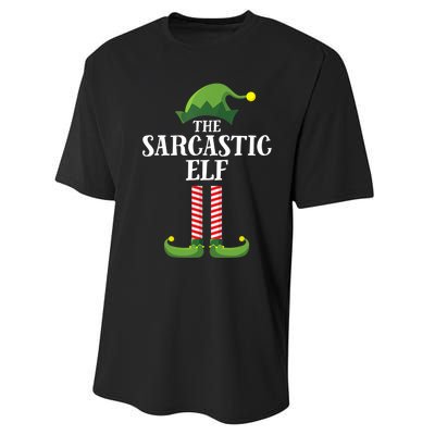 Sarcastic Elf Matching Family Group Christmas Party Performance Sprint T-Shirt