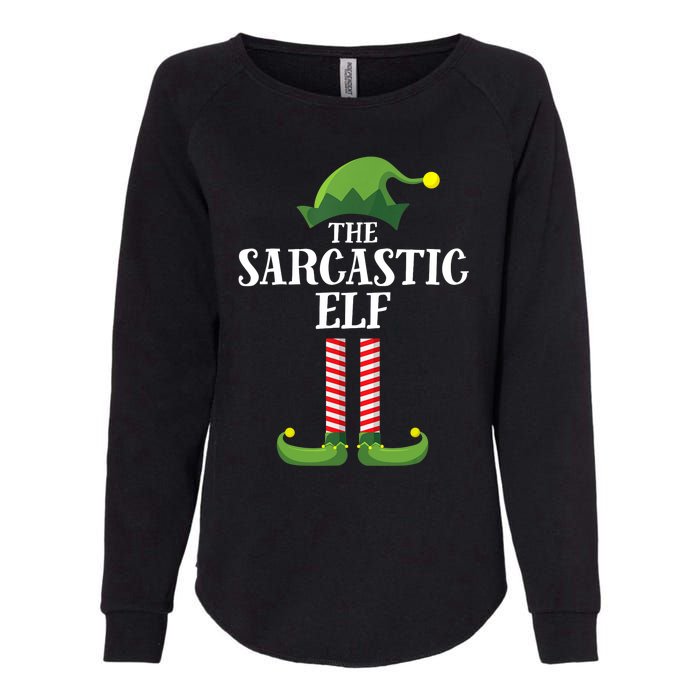 Sarcastic Elf Matching Family Group Christmas Party Womens California Wash Sweatshirt