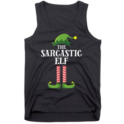 Sarcastic Elf Matching Family Group Christmas Party Tank Top