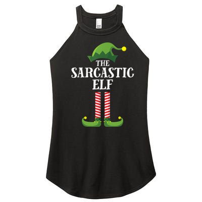 Sarcastic Elf Matching Family Group Christmas Party Women's Perfect Tri Rocker Tank